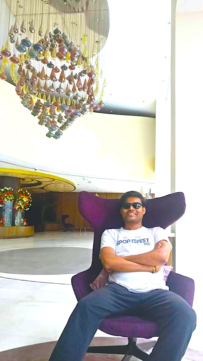 At Hyat hotel Hyderabad